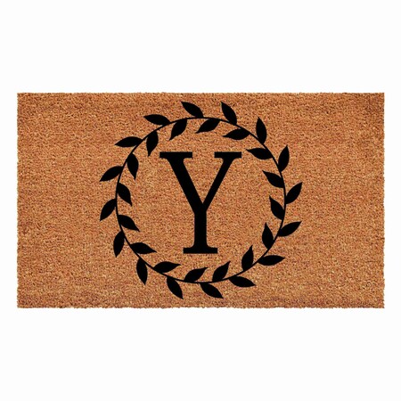 Calloway Mills Monogram Door Mat, Black, Natural, 24 in W x 48 in L 108202448Y